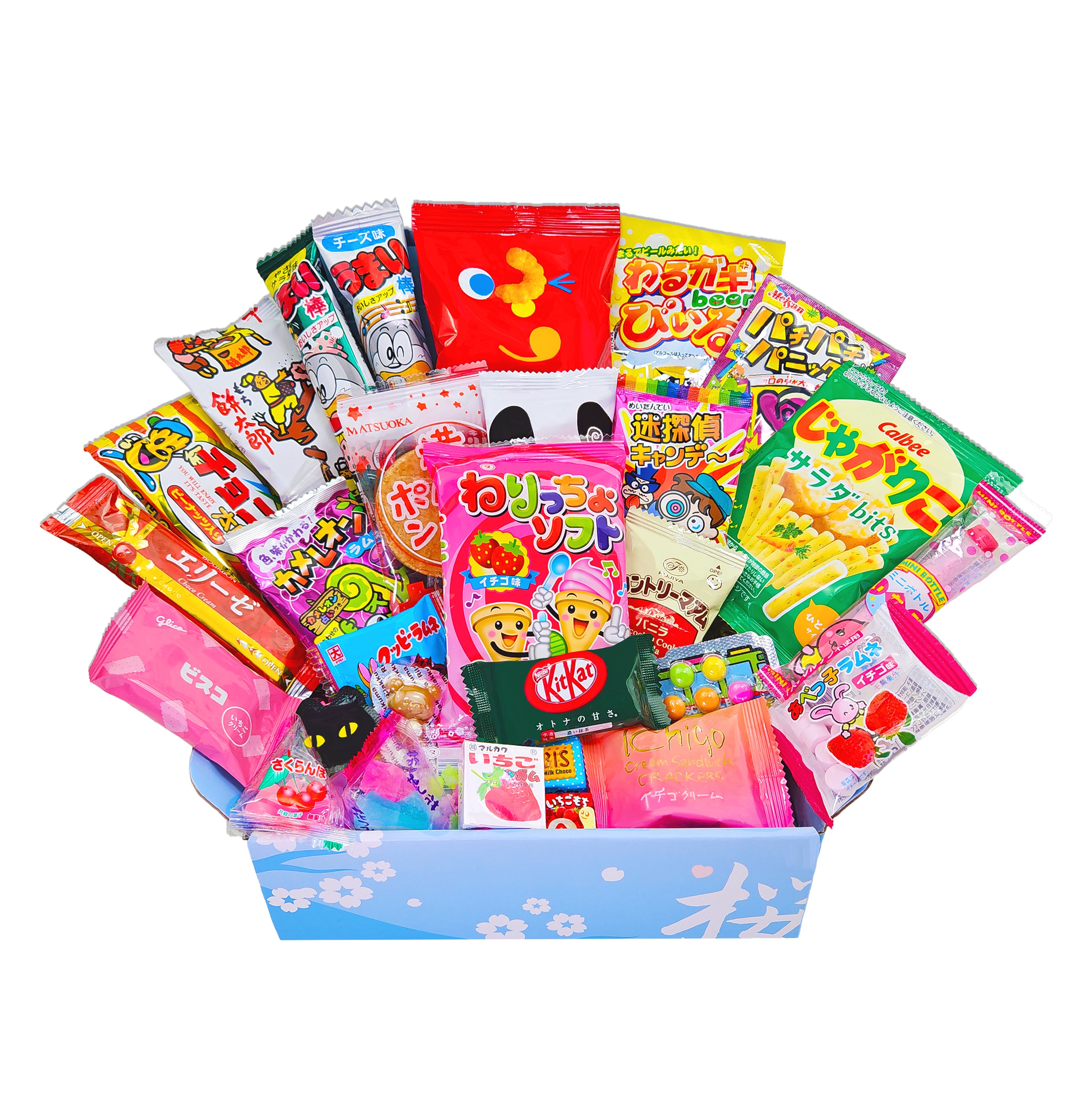 Sakura Box Japanese Candy & Snacks 40 Piece Dagashi Set (Box)