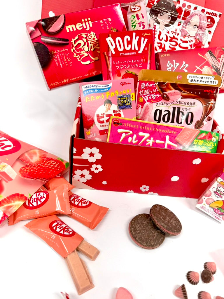 Premium Japanese Strawberry Okashi Gift Box – Sakura Box