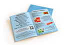 Open English information booklet for the Japanese snack assortment