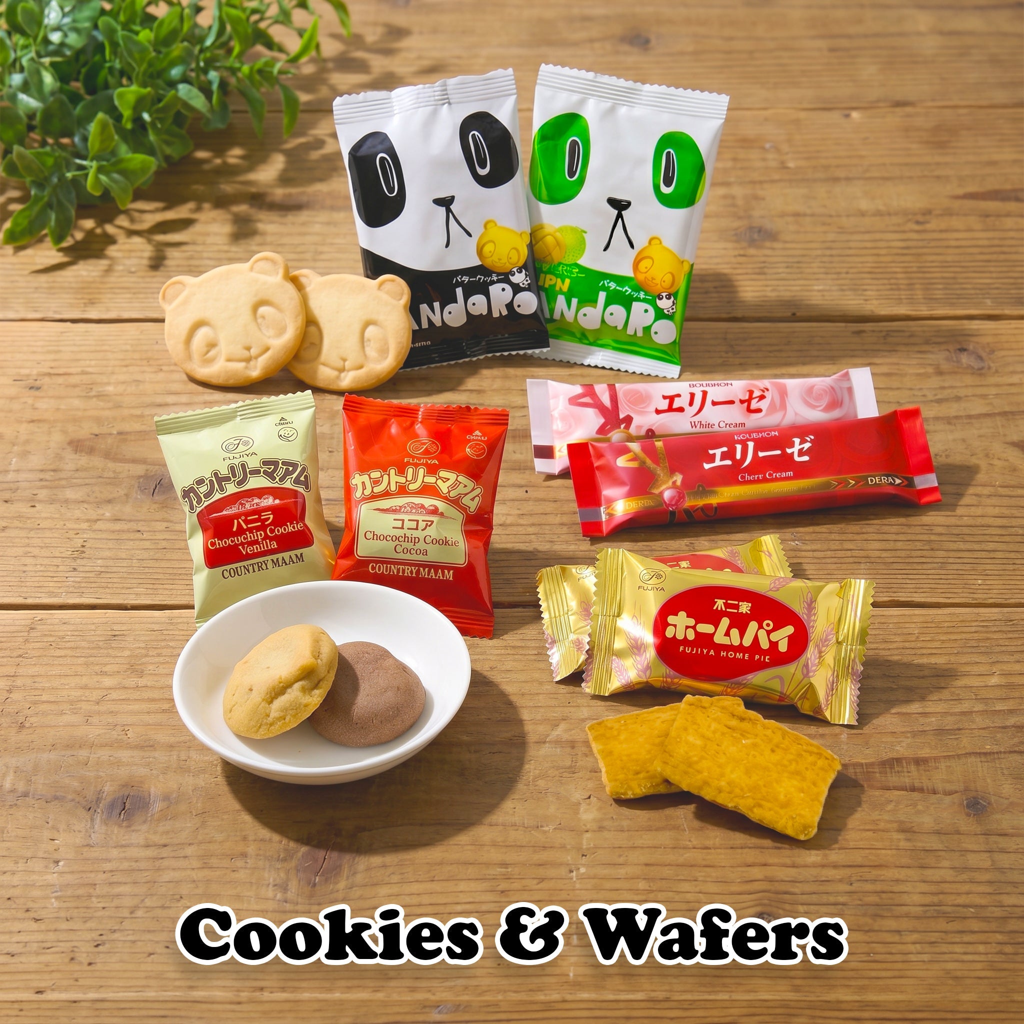 Selection of Japanese cookies and wafers