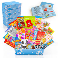 Five Sakura Box 30-piece gift boxes with Japanese snacks and an English booklet