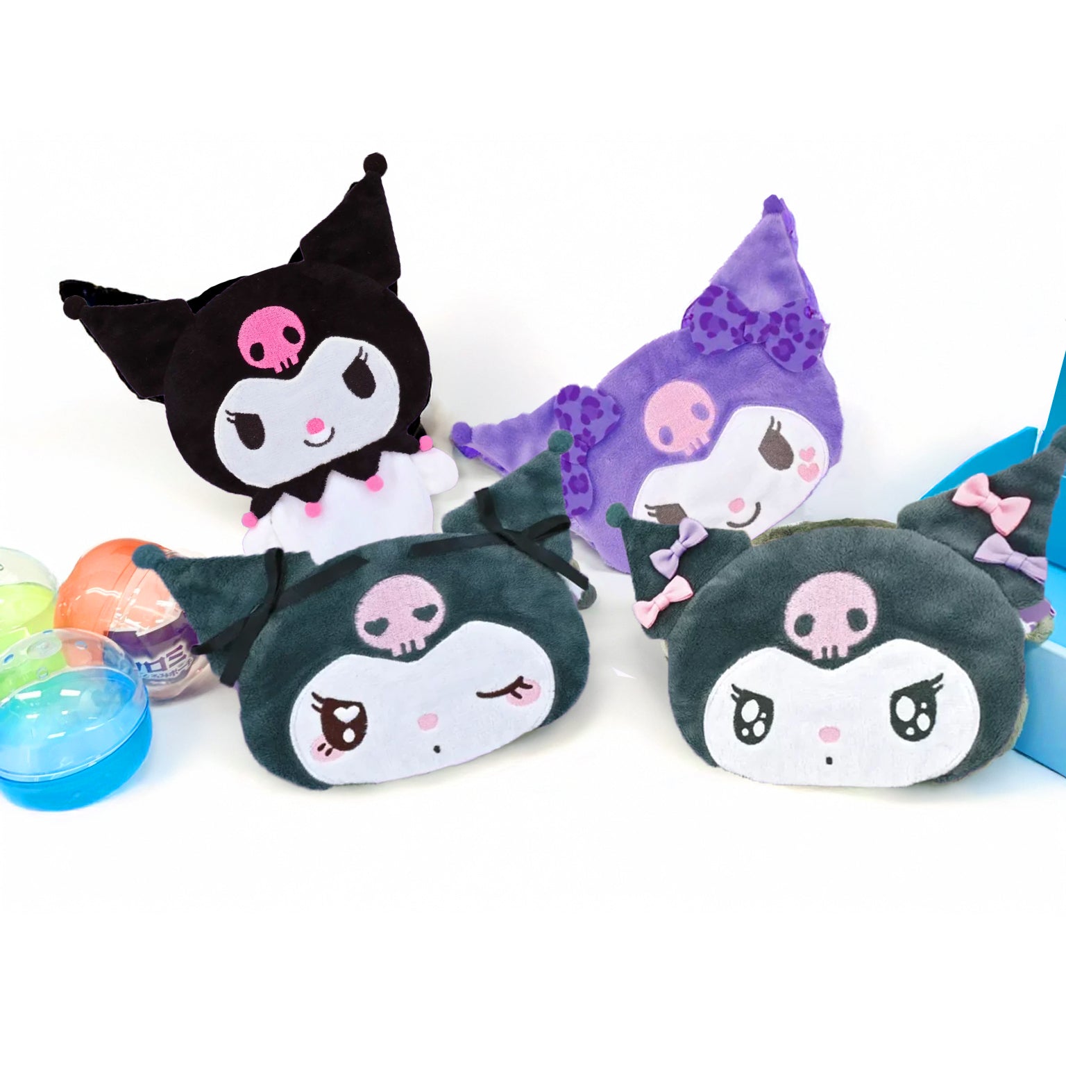 Kuromi Plush Pouch Gacha Capsule Toy Full Set