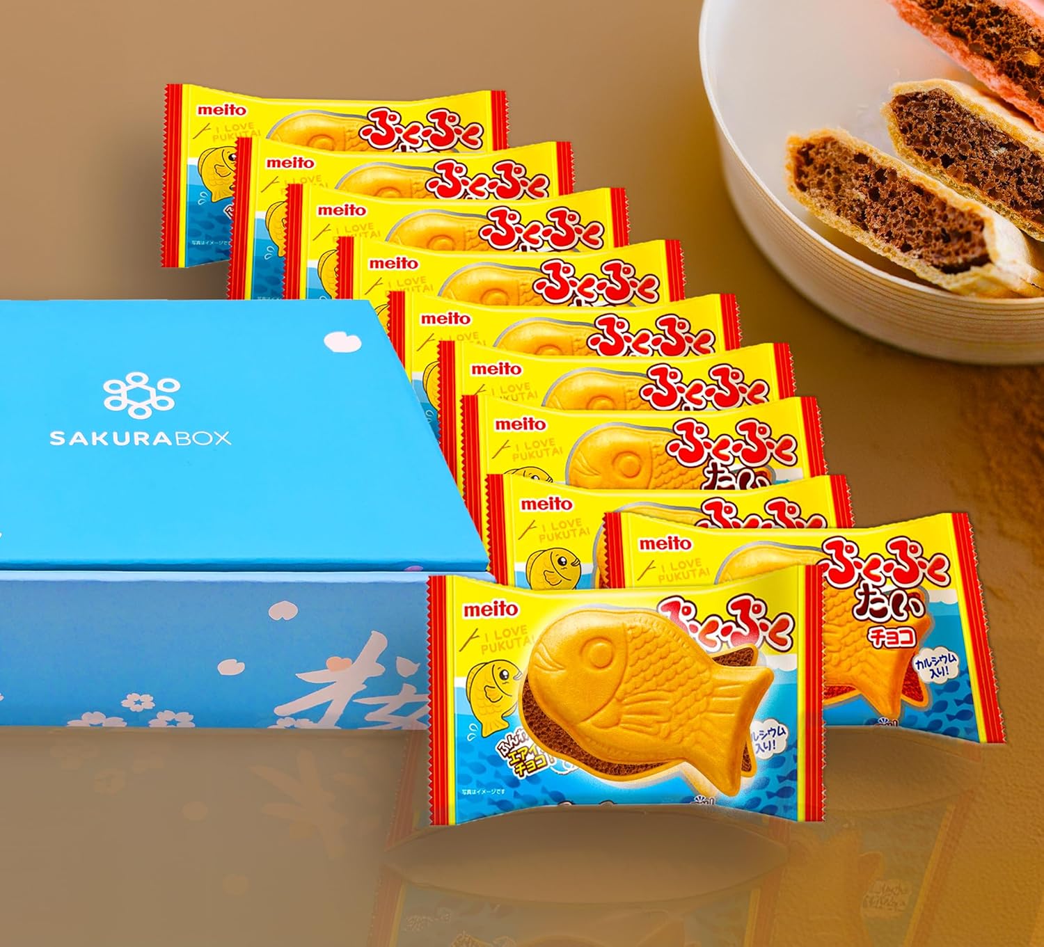 ダックルアーズ　TAIYAKI-X Puku Puku Tai Wafer Chocolate Taiyaki 10 Pack – Sakura Box