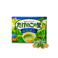 Meiji Takenoko no Sato matcha chocolate biscuit box