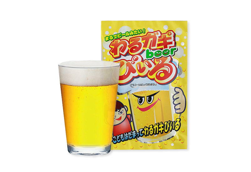 Prepared Warugaki Beer drink mix in a glass